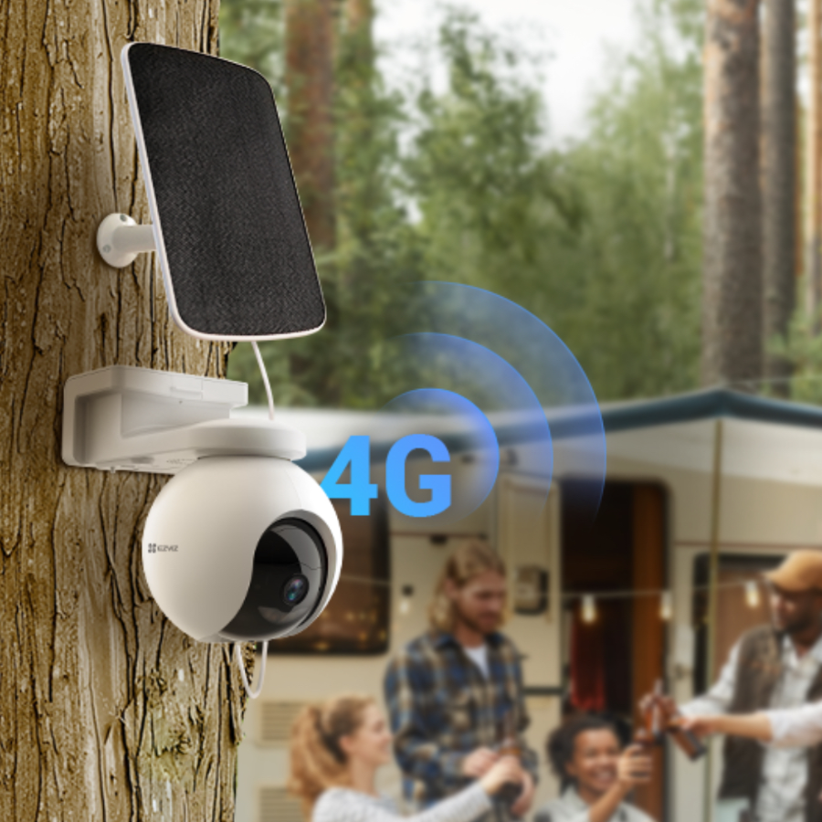 Ezviz EB8 2K Battery-Powered PT 4G Security Camera incl Solar Panel