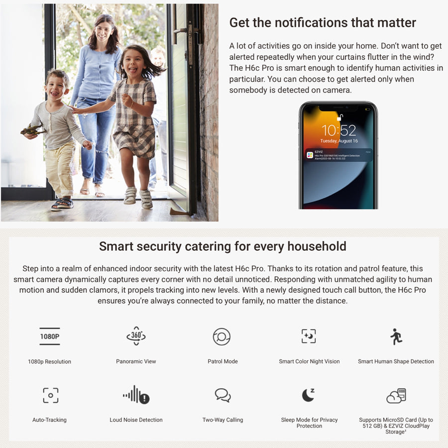 Ezviz H6c Pro - Smart AI