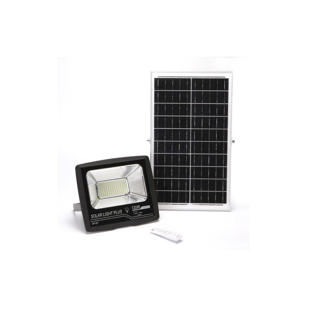 LED Solar Floodlight & Panel 120W