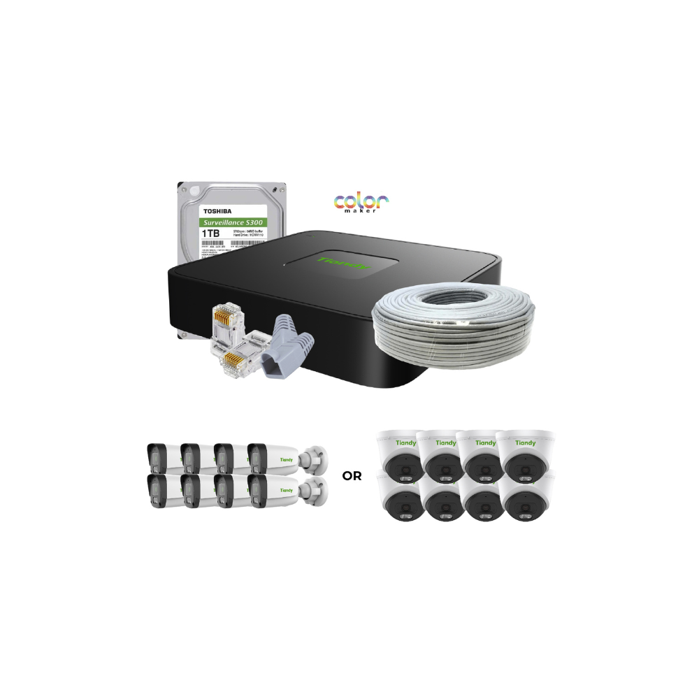 Tiandy AK Series Color Maker 8 Channel Kit