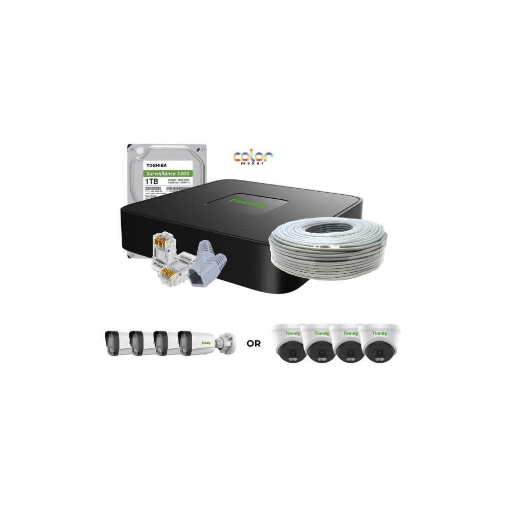 Tiandy AK Series Color Maker 4 Channel Kit