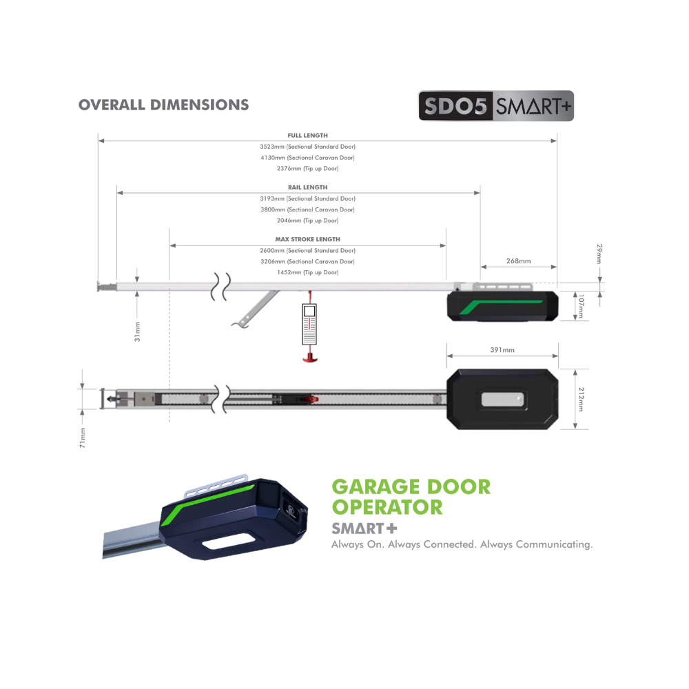 Centurion SDO5 Smart+ T10 Garage Door Sectional Belt Kit