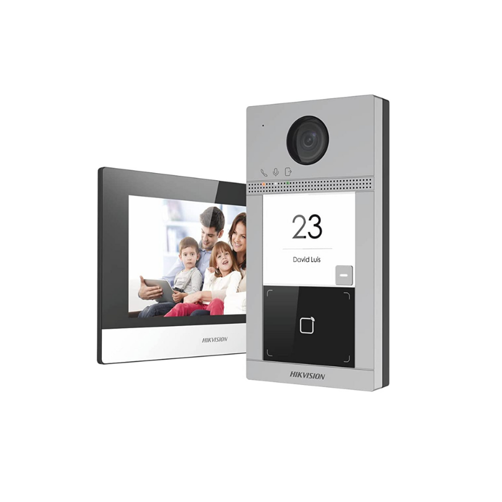 Hikvision AX Pro IP Video Intercom Kit built-in badge reader