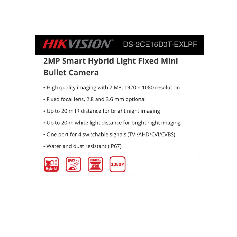 Hikvision 8 Channel eDVR Smart-Hybrid CCTV Kit