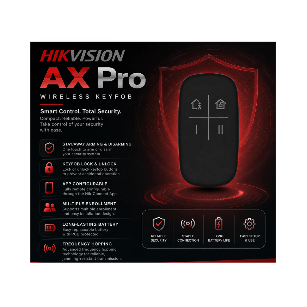 Hikvision AX PRO 64 Zone Wireless Control Panel Kit - Black Series