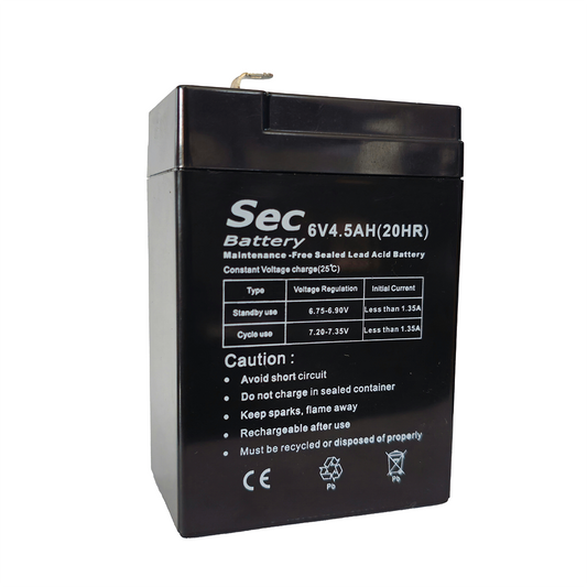 6V 4.5AH Sealed Rechargable Battery