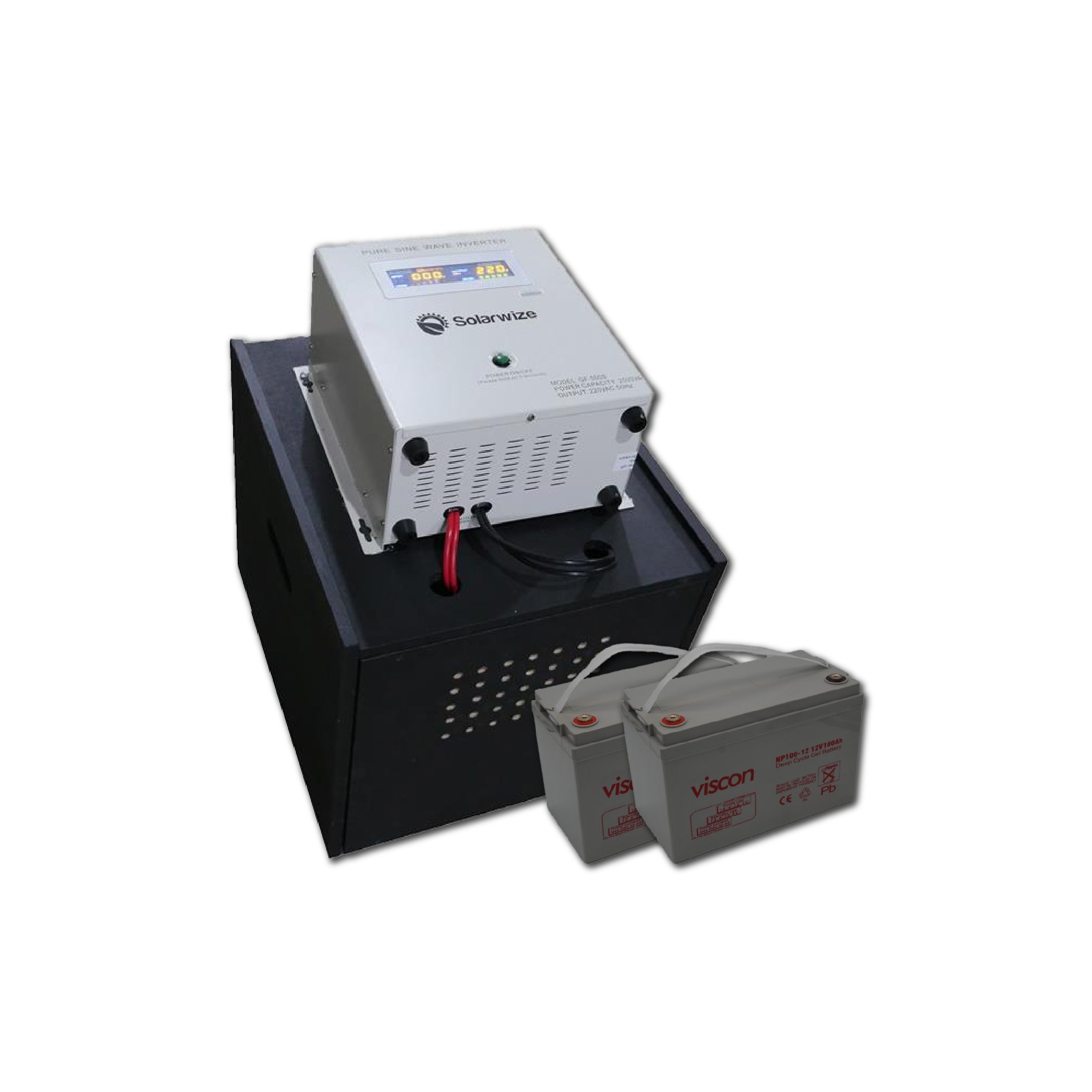 Solar Invertor Power Box Solarwize 2.5KW Inverter Kit Portable Solar Trolley Box – Viscon Security