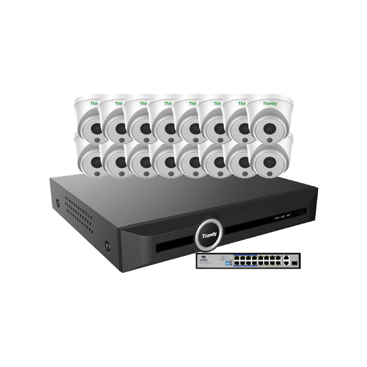 Tiandy 20 Channel IP CCTV Kit (Turret Cams)