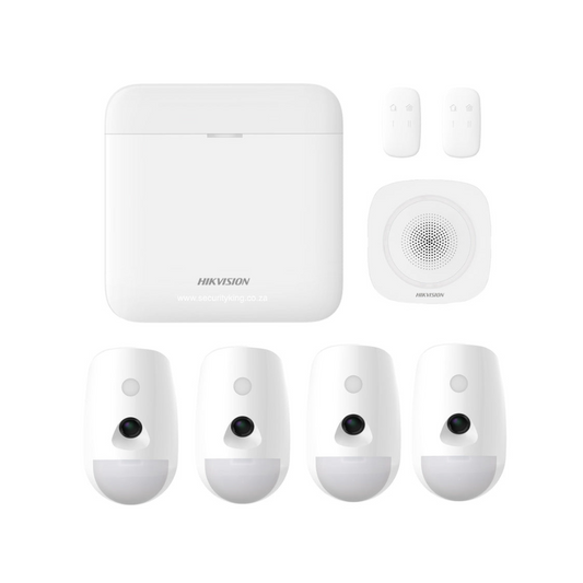 Hikvision AX PRO 64 Zone Indoor Alarm Starter Kit – Four Camera Passives