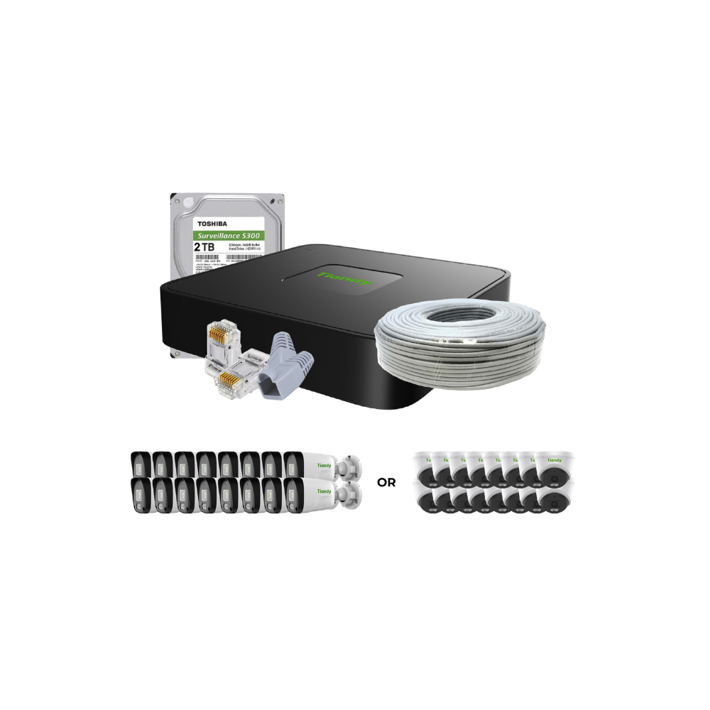 Tiandy AK Series 16 Channel IP Cctv Kit