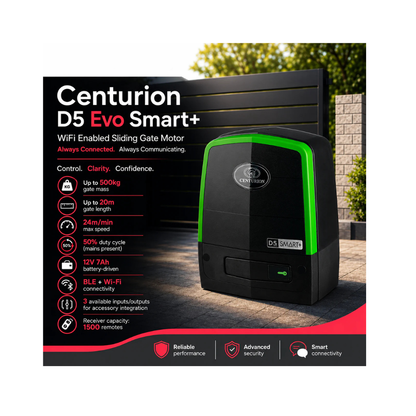 Centurion D5 Evo Smart+ Motor incl Remotes