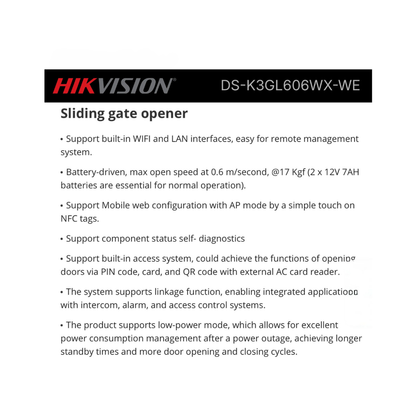 Hikvision H6 Motor Kit (New Launch)
