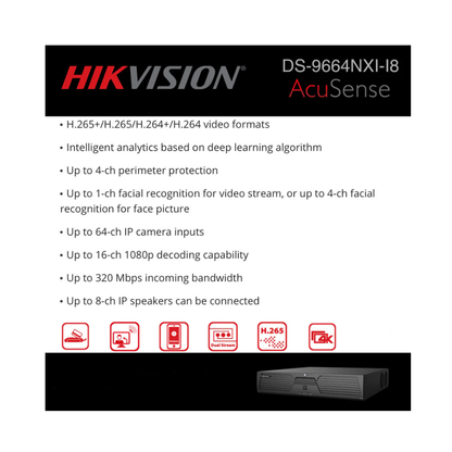 Hikvision 64 Channel AcuSense 4K NVR