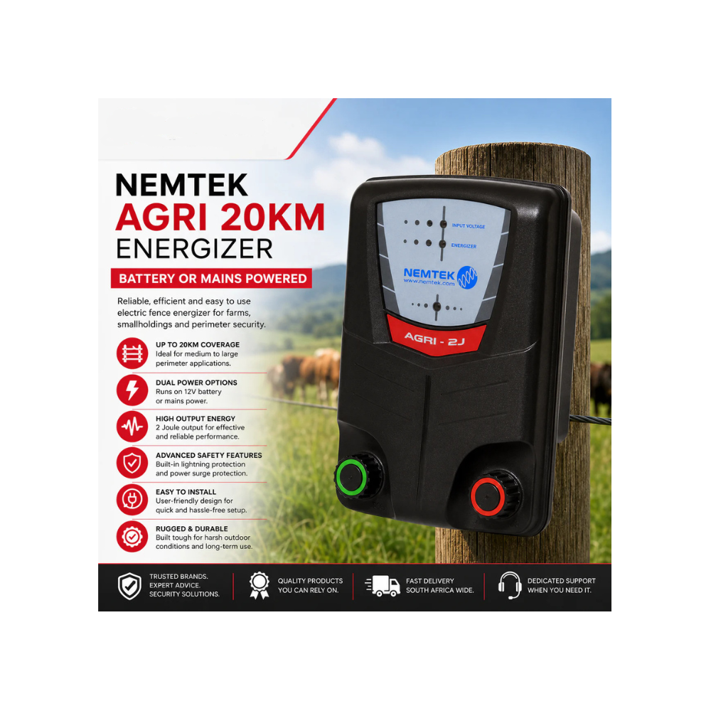 Nemtek Agri 20km Energizer (battery or mains)