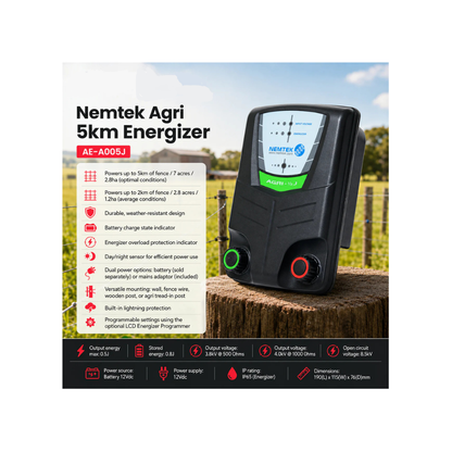 Nemtek Agri 5km Energizer (battery or mains)