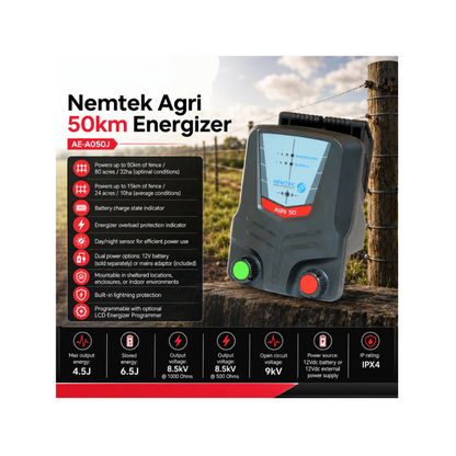Nemtek Agri 30km Energizer (battery or mains)