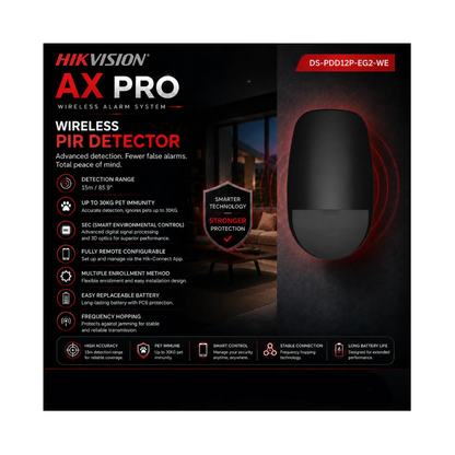 Hikvision AX PRO 64 Zone Wireless Control Panel Kit - Black Series