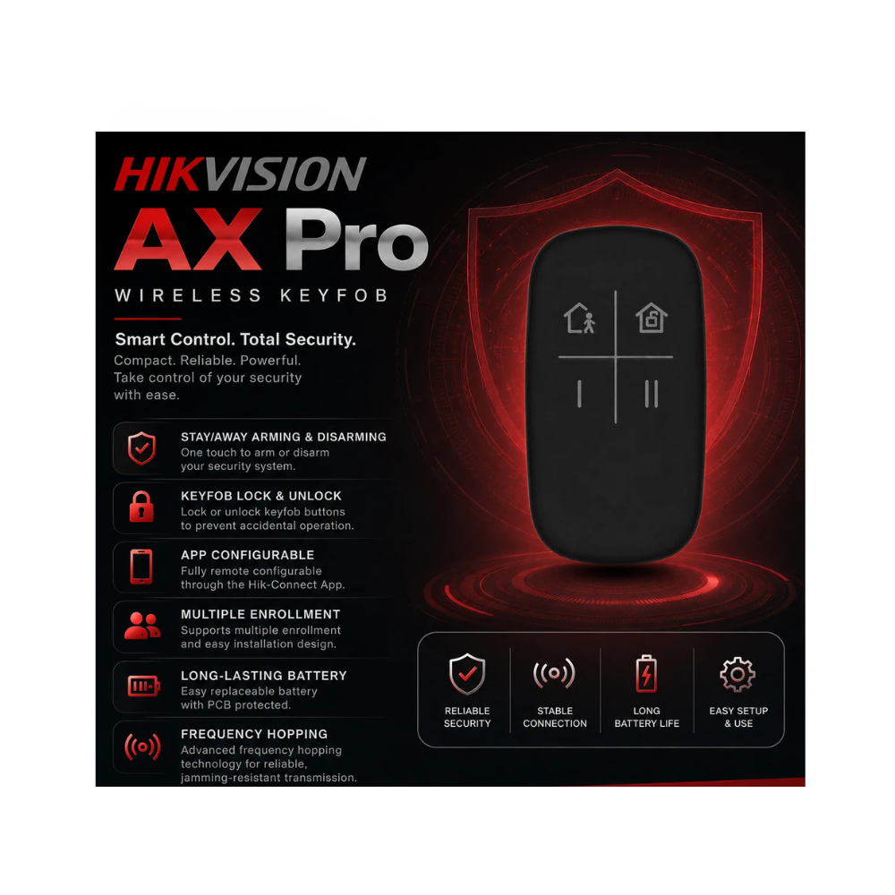 Hikvision AX PRO Black 64 Zone Indoor Alarm Starter Kit – Four Passives